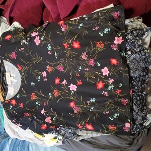 Philosophy Black Floral Blouse